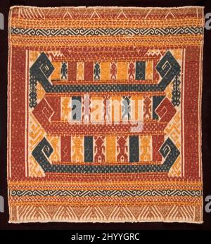 Ceremonial Textile (Tampan). Indonesia, South Sumatra, Lampung, late 19th century. Textiles. Cotton plain weave, silk supplementary weft patterning Stock Photo