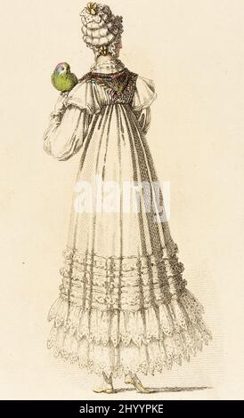 Fashion Plate, 'Morning Dress' for 'The Repository of Arts'. Rudolph Ackermann (England, London, 1764-1834). England, November 1816. Prints; engravings. Hand-colored engraving on paper Stock Photo