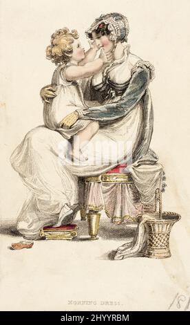 Fashion Plate, 'Morning Dress' for 'The Repository of Arts'. Rudolph Ackermann (England, London, 1764-1834). England, London, 1812. Prints; engravings. Hand-colored engraving on paper Stock Photo