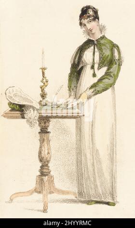 Fashion Plate, 'Morning Dress' for 'The Repository of Arts'. Rudolph Ackermann (England, London, 1764-1834). England, London, November, 1813. Prints; engravings. Hand-colored engraving on paper Stock Photo