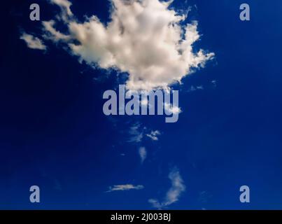 Beautiful white light clouds in the blue sky Stock Photo