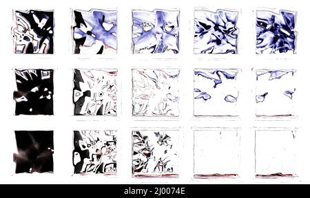 Abstract geometric background made of different colored glass blocks. Stock Photo