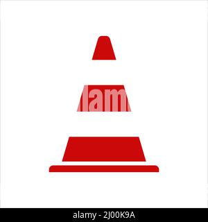 Traffic cone icon. Simple vector illustration Stock Vector