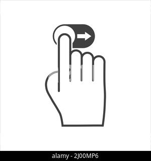 Simple gesture line icon. Stroke pictogram. Vector illustration isolated on a white background Stock Vector