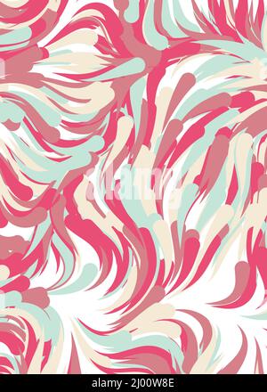 Abstract Perlinnoise Geometrical generative computational art illustration Stock Vector