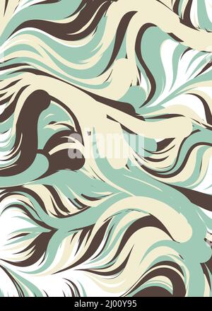 Abstract Perlinnoise Geometrical generative computational art illustration Stock Vector