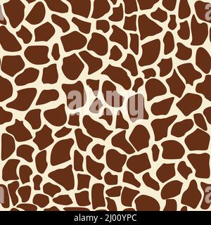 Abstract seamless vector pattern of giraffe skin. Abstract print from the skin of wild animals. For print, web, home decor, fashion, surface, graphic Stock Vector