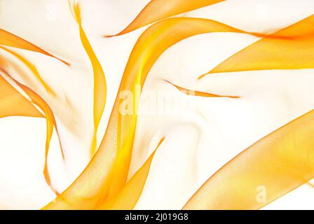 golden abstract background fabric organza texture Stock Photo