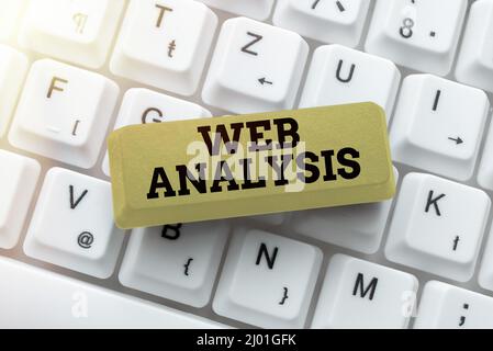 Writing displaying text Web Analysis. Business concept Web Analysis Connecting With Online Friends, Making Acquaintances On The Internet Stock Photo