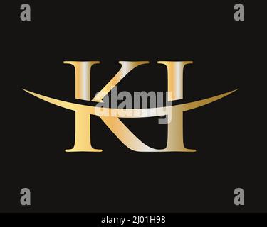 Initial Letter KI Logo. KI Letter Logo Design Vector Template Stock Vector