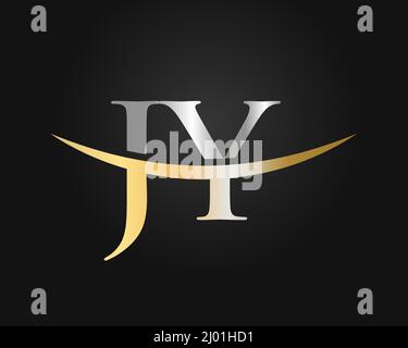 Initial Monogram Letter JY Logo Design Vector. JY Logo Design Template Stock Vector