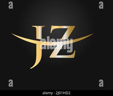Initial Monogram Letter JZ Logo Design Vector. JZ Logo Design Template Stock Vector