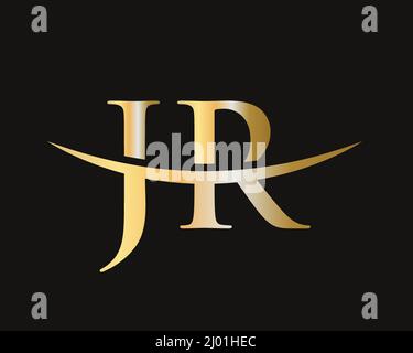 Initial Monogram Letter JR Logo Design Vector. JR Logo Design Template Stock Vector