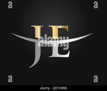 Initial Monogram Letter JE Logo Design Vector. JE Logo Design Template Stock Vector