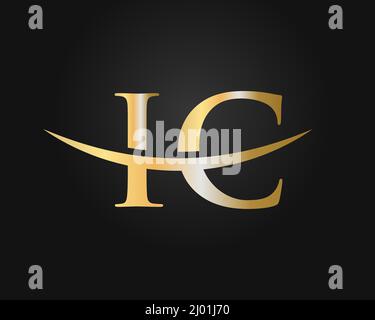 Initial Monogram Letter IC Logo Design Vector. IC Logo Design Template Stock Vector