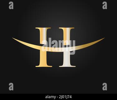 premium II logo monogram with gold circle frame. luxury initials design ...