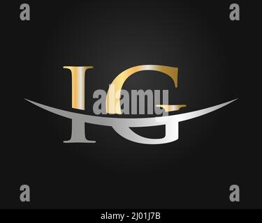 Initial Monogram Letter IG Logo Design Vector. IG Logo Design Template Stock Vector