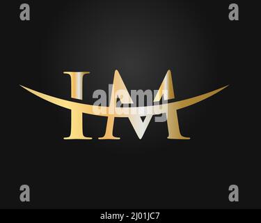 Initial Monogram Letter IM Logo Design Vector. IM Logo Design Template Stock Vector