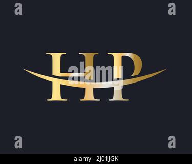 Initial Monogram Letter HP Logo Design Vector. HP Logo Design Template Stock Vector