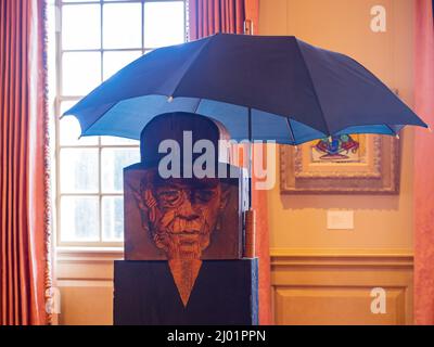 Tulsa, FEB 26 2022 - Interior view of the main building of Philbrook Museum of Art Stock Photo