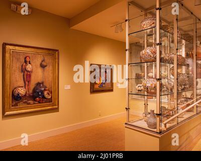 Tulsa, FEB 26 2022 - Interior view of the main building of Philbrook Museum of Art Stock Photo