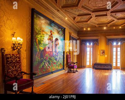 Tulsa, FEB 26 2022 - Interior view of the main building of Philbrook Museum of Art Stock Photo