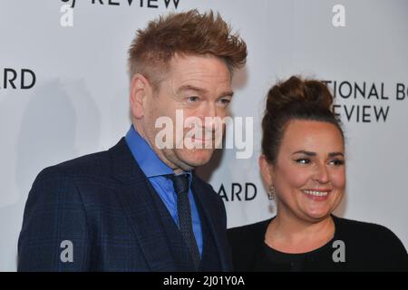 Kenneth Branagh and Lindsay Brunnock attend the National Board of Review annual awards gala at Cipriani 42nd Street on March 15, 2022 in New York. Stock Photo