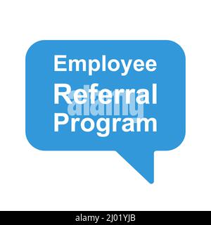 Employee referral program speech banner bubble icon vector for graphic design, logo, website, social media, mobile app, sticker, banner, label UI Stock Vector