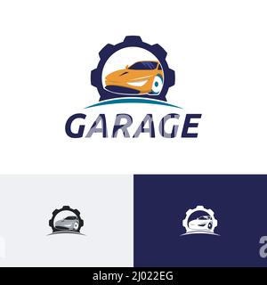 Gear Car Garage Repair Shop Auto Service Logo Template Stock Vector