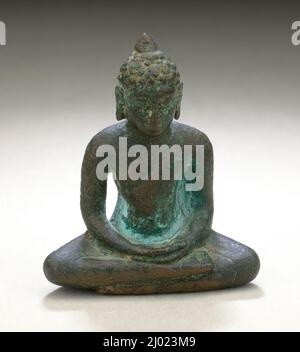 Buddha Shakyamuni. Sri Lanka, Anuradhapura period, 8th century. Sculpture. Copper alloy Stock Photo