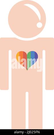 LGBT avatar icon. Pride flag human symbol. vector illustration Stock ...