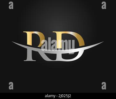 Initial Monogram Letter RD Logo Design Vector. RD Logo Design Template Stock Vector