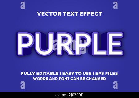 purple vector text effect fully editable Stock Vector