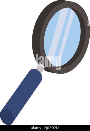 magnifying glass isometric style icon Stock Vector