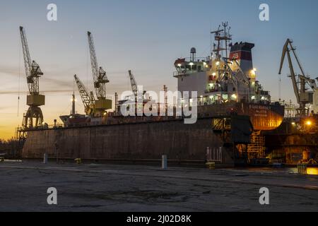 CGI Backplates showing industrial areas, harbors Stock Photo
