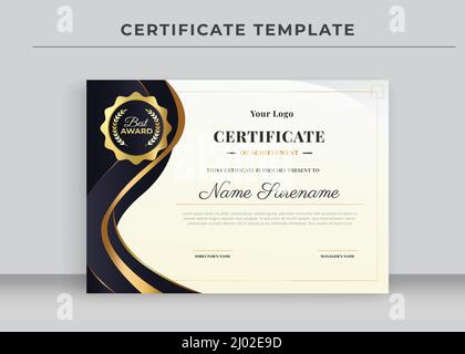 Certificate of Appreciation template, Certificate of achievement, awards diploma Stock Vector