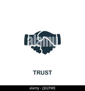Trust icon. Monochrome simple icon for templates, web design and ...