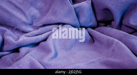 Woolen textile texture, crumpled drape, background for design Stock Photo