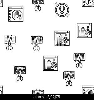 Cancel Culture And Discrimination Vector Seamless Pattern Stock Vector