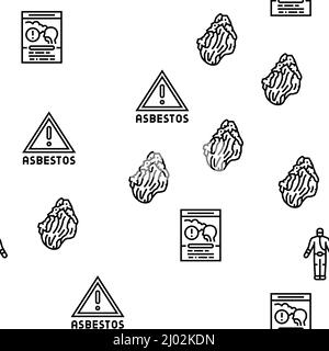 Asbestos Material And Problem Vector Seamless Pattern Stock Vector