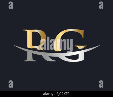Initial Monogram Letter RG Logo Design Vector. RG Logo Design Template Stock Vector