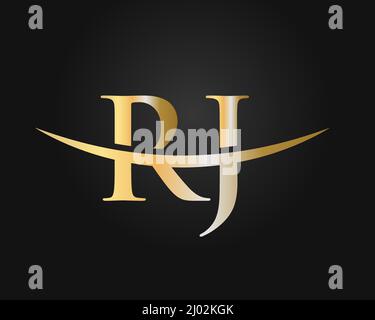 Rj R J Letter Alphabet Logo Stock Vector (Royalty Free) 1366731977 |  Shutterstock