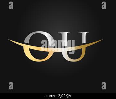 Initial Monogram Letter OU Logo Design Vector. OU Logo Design Template Stock Vector
