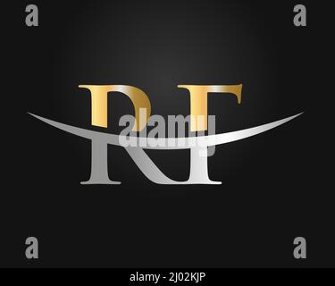 Initial Monogram Letter RF Logo Design Vector. RF Logo Design Template Stock Vector