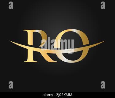 Initial Monogram Letter RO Logo Design Vector. RO Logo Design Template Stock Vector