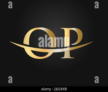 Initial Monogram Letter OP Logo Design Vector. OP Logo Template Stock Vector