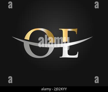 Initial Monogram Letter OE Logo Design Vector. OE Logo Design Template Stock Vector