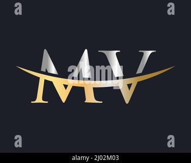 VM V M initial based abstract modern minimal creative logo, vector template  image. luxury logotype logo, initial logo Stock Vector Image & Art - Alamy