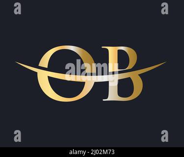 Initial Monogram Letter OB Logo Design Vector. OB Logo Design Template Stock Vector
