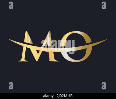 Initial Monogram Letter MO Logo Design Vector. MO Logo Design Template Stock Vector